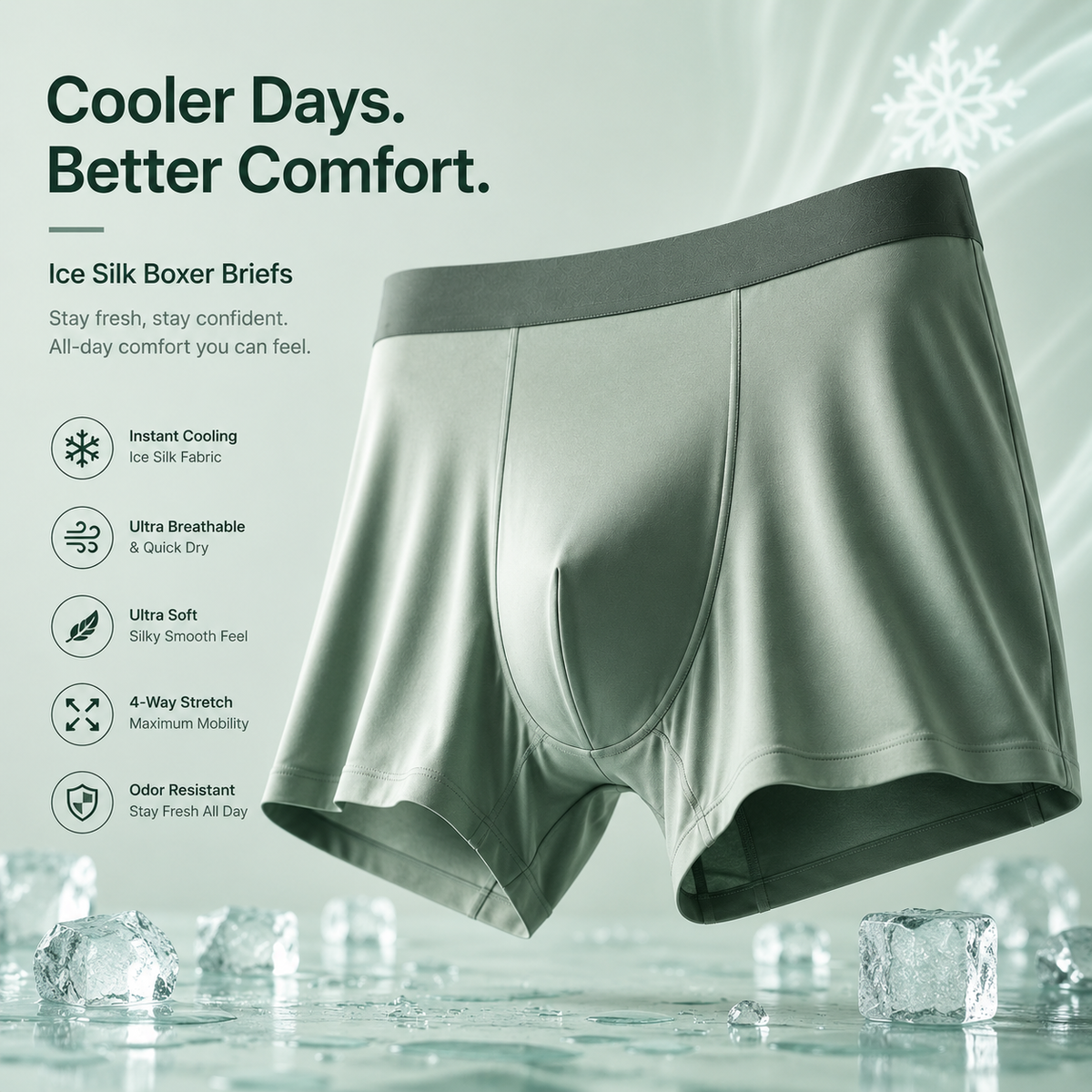 Men’s Cooling Ice Silk Underwear – Buy 1 Get 2 Free