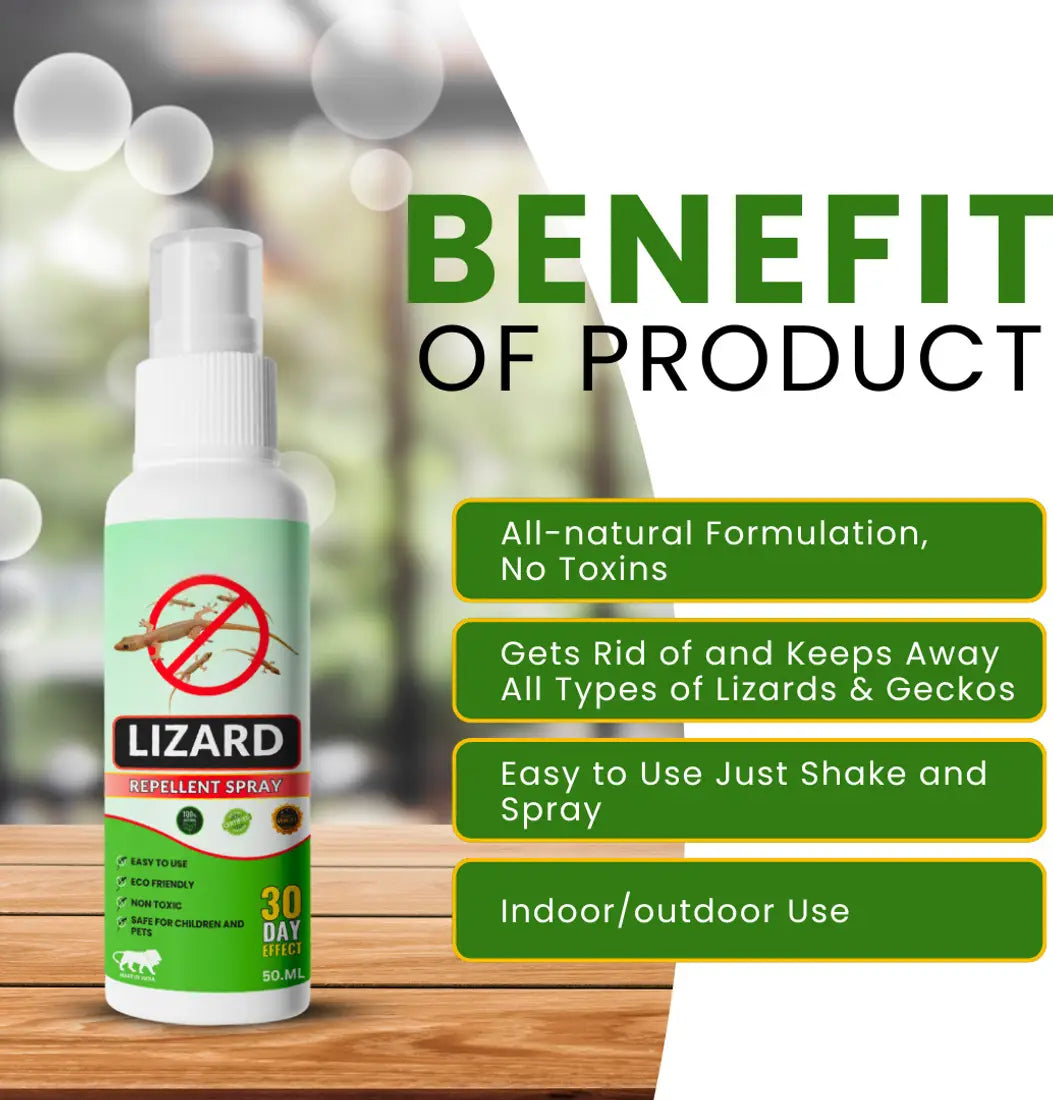 Lizard Repellent Spray for Home & Kitchen | BUY 1 GET 2 FREE! | Safe for Family