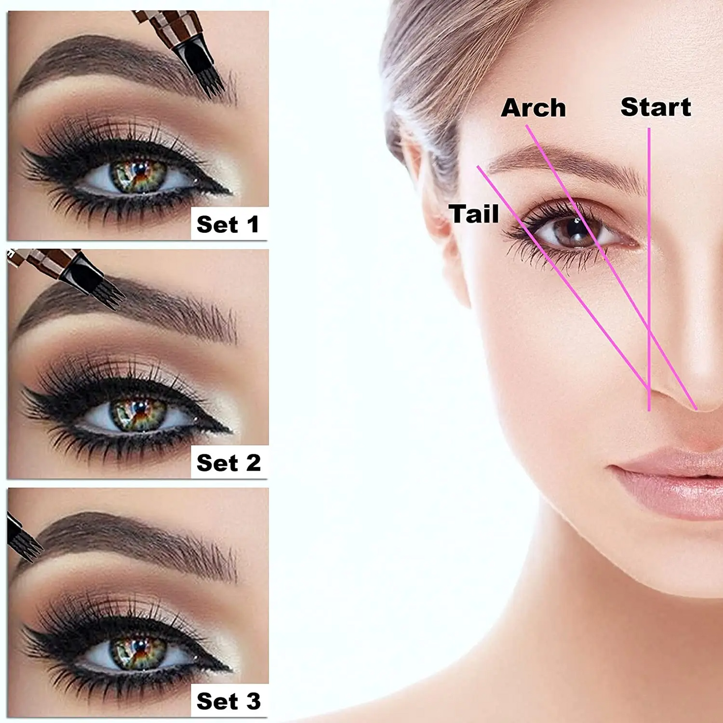 Waterproof 4 Points Long Lasting Eyebrow Pen - BUY 1 GET 1 FREE
