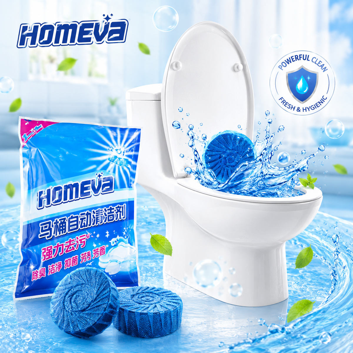 🚽 Toilet Cleaning Tablet (10 pcs) | Automatic Cleaner & Deodorizer 🔥
